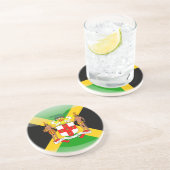 Dessous De Verre En Grès Drapeau laqué jamaïcain (Côté)
