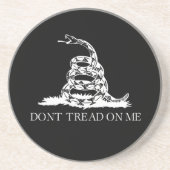 Dessous De Verre En Grès Drapeau libertarien de Gadsden Ne marche pas sur m (Devant)