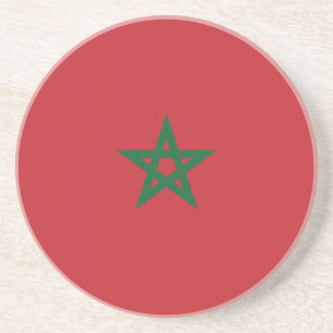 Dessous De Verre En Grès Drapeau Maroc