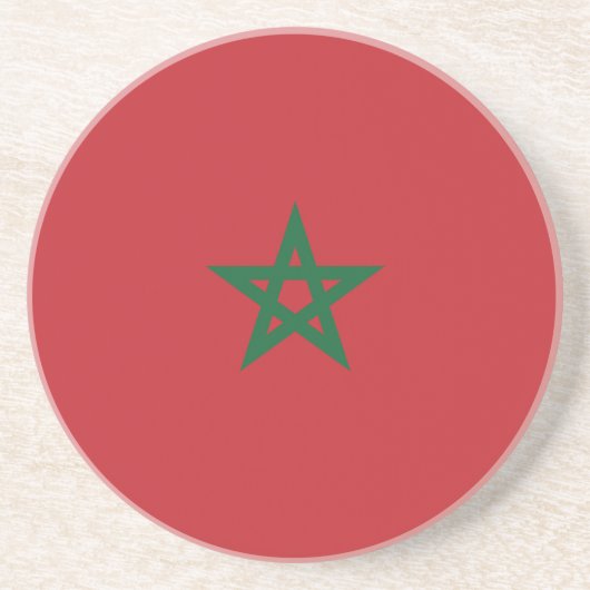 Dessous De Verre En Grès Drapeau Maroc (Devant)