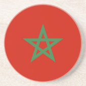 Dessous De Verre En Grès drapeau marocain (Devant)