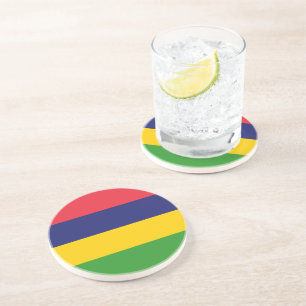 Dessous De Verre En Grès Drapeau mauricien