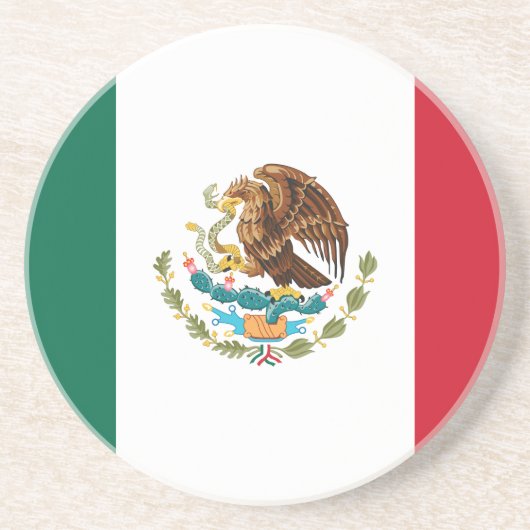Dessous De Verre En Grès Drapeau Mexicain - Drapeau du Mexique (Devant)