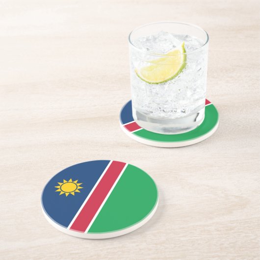 Dessous De Verre En Grès Drapeau Namibie (Côté)
