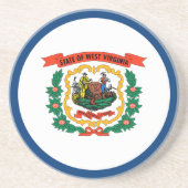 Dessous De Verre En Grès Drapeau national de Virginie-Occidentale (Devant)