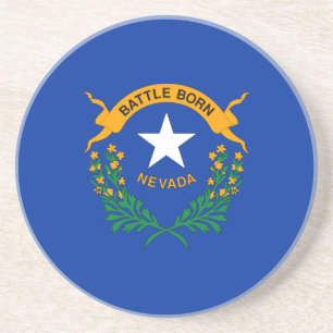 Dessous De Verre En Grès Drapeau national du Nevada