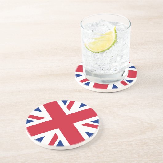 Dessous De Verre En Grès Drapeau national Union Jack Royaume-Uni Angleterre (Côté)