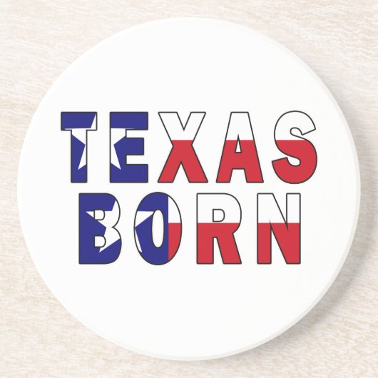Dessous De Verre En Grès Drapeau né au Texas (Devant)