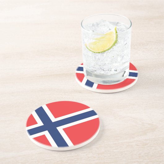 Dessous De Verre En Grès Drapeau Norvège (Côté)