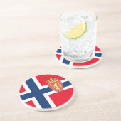 Dessous De Verre En Grès Drapeau norvégien (Côté)