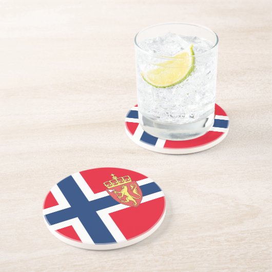 Dessous De Verre En Grès Drapeau norvégien (Côté)