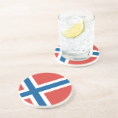 Dessous De Verre En Grès Drapeau norvégien (Côté)