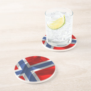 Dessous De Verre En Grès Drapeau norvégien