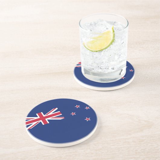 Dessous De Verre En Grès Drapeau Nouvelle-Zélande (Côté)