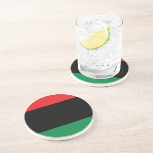 Dessous De Verre En Grès Drapeau panafricain (Côté)