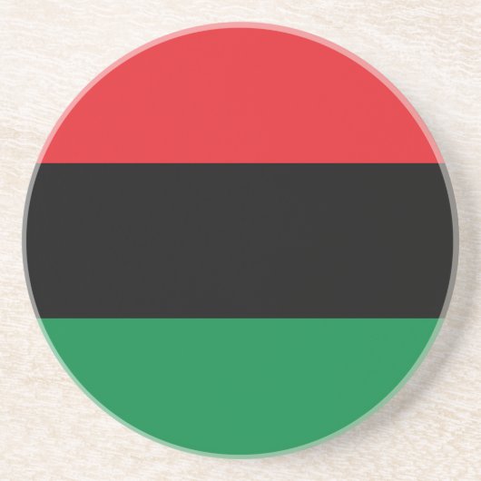 Dessous De Verre En Grès Drapeau panafricain UNIA (Devant)