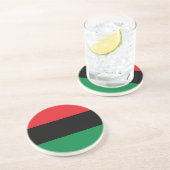Dessous De Verre En Grès Drapeau panafricain UNIA (Côté)