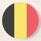 Dessous De Verre En Grès Drapeau patriotique belge (Devant)