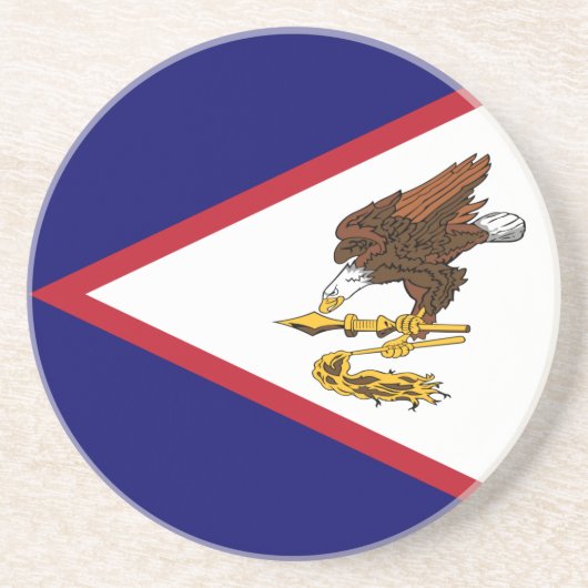 Dessous De Verre En Grès Drapeau patriotique d'American Samoa (Devant)