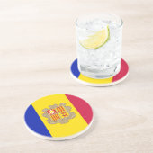 Dessous De Verre En Grès Drapeau patriotique d'Andorre (Côté)