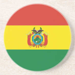Dessous De Verre En Grès Drapeau patriotique de Bolivie