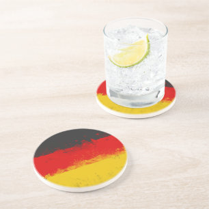 Dessous De Verre En Grès Drapeau peint Grunge de l'Allemagne
