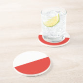 Dessous De Verre En Grès Drapeau polonais (Côté)