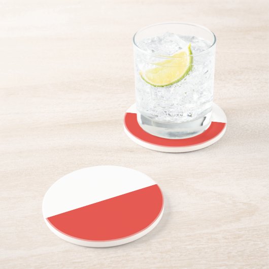 Dessous De Verre En Grès Drapeau polonais (Côté)