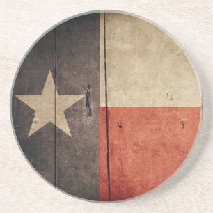 Dessous De Verre En Grès Drapeau robuste de Wood Texas