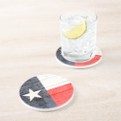 Dessous De Verre En Grès Drapeau rustique du Texas (Côté)