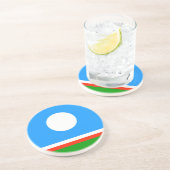 Dessous De Verre En Grès Drapeau Sakha (Côté)