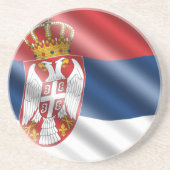Dessous De Verre En Grès Drapeau serbe (Devant)