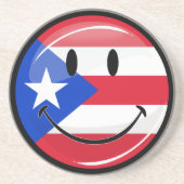 Dessous De Verre En Grès Drapeau souriant de Porto Rico (Devant)