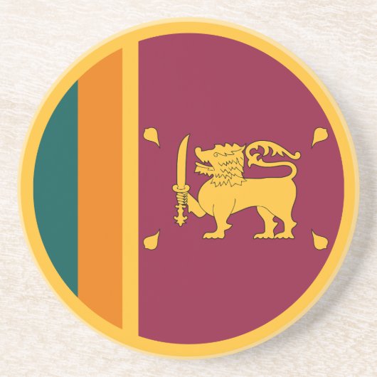 Dessous De Verre En Grès Drapeau Sri Lanka (Devant)