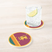 Dessous De Verre En Grès Drapeau Sri Lanka (Côté)