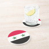 Dessous De Verre En Grès Drapeau syrien (Côté)