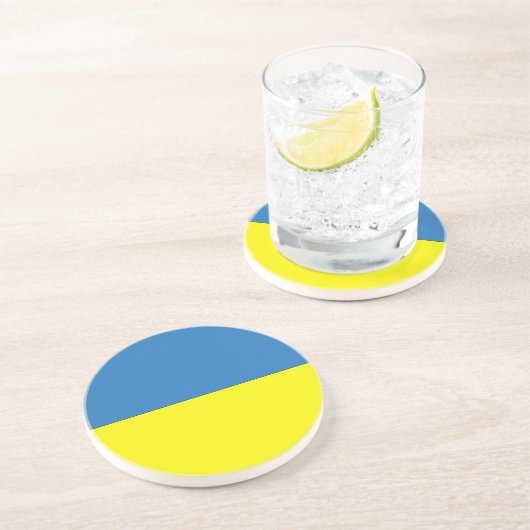 Dessous De Verre En Grès Drapeau ukrainien (Côté)