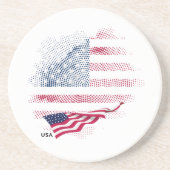 Dessous De Verre En Grès Drapeau USA (Devant)