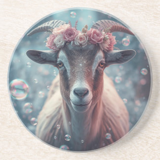 Dessous De Verre En Grès Dreamy Goat Art