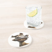 Dessous De Verre En Grès Drôle âne art design (Côté)