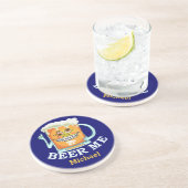 Dessous De Verre En Grès Drôle Beer Me Grinning Cartoon Mug (Côté)