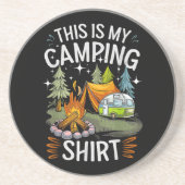 Dessous De Verre En Grès Drôle C'est Mon Camping Pour Campeur (Devant)