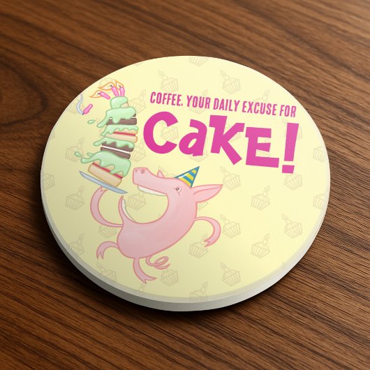 Dessous De Verre En Grès Drôle Cochon Café Quotidien Excusez-Vous Pour Cart