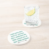 Dessous De Verre En Grès Drôle de 40ème (Côté)