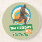 Dessous De Verre En Grès Drôle de motivation de course de Bigfoot (Devant)