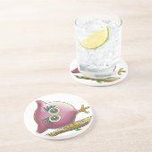 Dessous De Verre En Grès Drôle jolie photo de chouette (Côté)