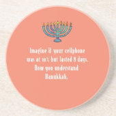 Dessous De Verre En Grès Drôle Sarcastique Hanoukka Chanukah Citation de té (Devant)