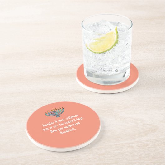 Dessous De Verre En Grès Drôle Sarcastique Hanoukka Chanukah Citation de té (Côté)