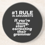 Dessous De Verre En Grès Drôle Si Perdre L'Argument Commence À Corriger La<br><div class="desc">Si vous perdez un argument, commencez à corriger leur grammaire. Design drôle et humoristique pour professeur d'anglais, professeur de collège. Ce produit cool et amusant est idéal pour les étudiants, les rédacteurs, les auteurs ou les rédacteurs qui ne peuvent pas se permettre de faire des fautes de grammaire. Parfait pour...</div>