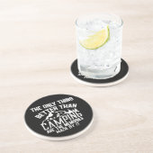 Dessous De Verre En Grès Drôle slogan de camping été citations (Côté)